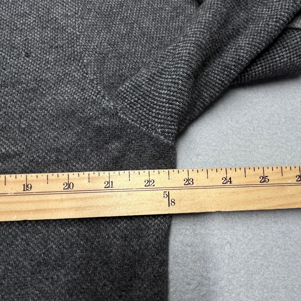 Tommy‎ Bahama Men's Gray Cotton Cashmere Blend Zip Up Sweater Large Elbow patch